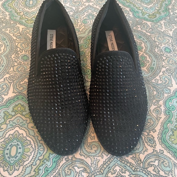 NEW IN BOX Steve Madden Men's Caviar Rhinestone Slipper Loafer size 7.5 - Picture 12 of 16